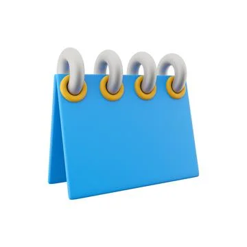 3d render Valentines day Calendar icon. Minimal concept. 3d rendering calendar Stock Illustration