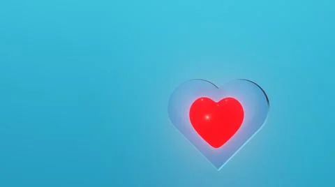 3D Render, Valentine's Day Hearts Background. Copy space romantic background Stock Illustration