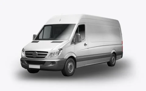 3D render van on a white background Stock Illustration