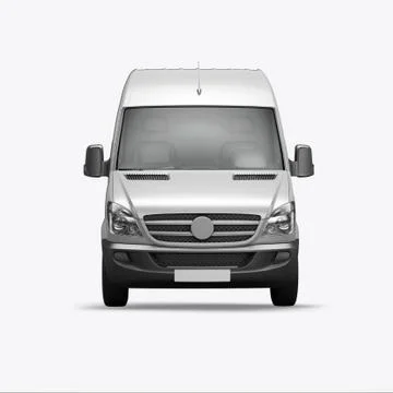 3D render van on a white background Stock Illustration
