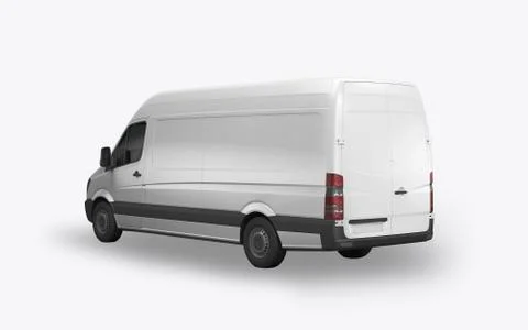 3D render van on a white background Stock Illustration