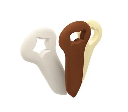 3D Render vector icon of Bookmarks in Brown and Cream Colors Stock Illustration