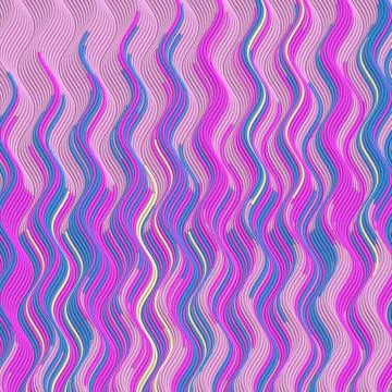 3d render vertical colored lines on pink wave backdrop Abstract template design Stock Illustration
