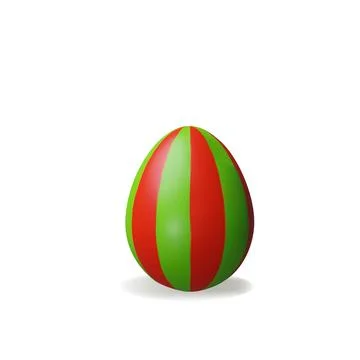 3d render vertical striped easter egg. Stock Illustration