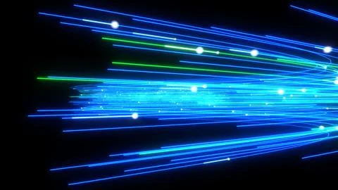 3D Render A vibrant 3D render showcasing an abstract digital light burst ag.. Stock Illustration