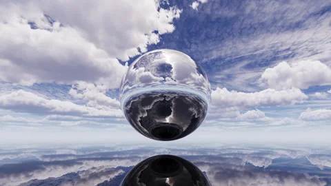 3d render video of serene sky and cloud reflection. Stock Footage 280982196