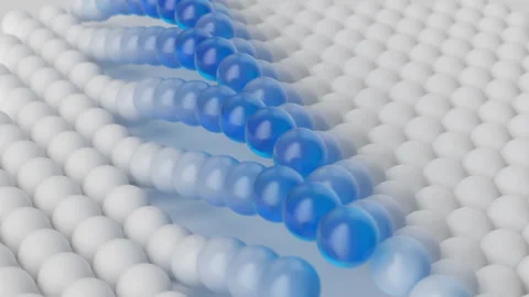 3d render video of white balloons turning into blue balloons Stock Footage 280981921