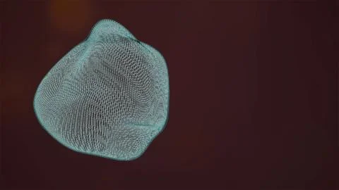 3d render view of fertilized ova through lab microscope, contracting and Illustrazione stock