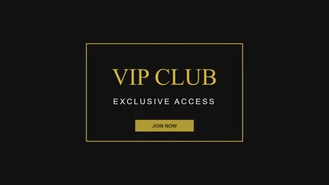 3D render of VIP club exclusive access banner creating luxury membership Stock Footage 335436976