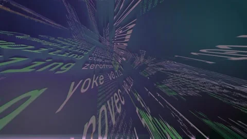3d render of virtual coding, slow scroll through animated sourcecode virtual Stock Footage 306998659