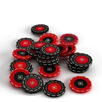 3D render of virtual frontier certificate tokens on the white background Ilustração Stock