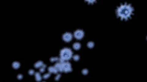3d render virus flying as airborne transmission Video stock 155387102