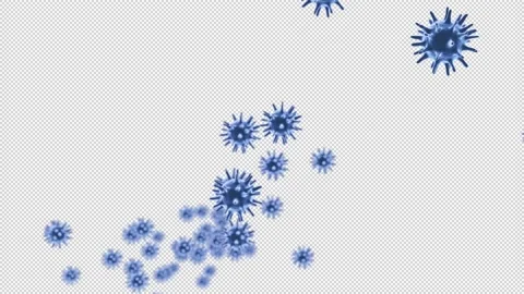 3d render virus flying as airborne transmission Stock Footage 156271393