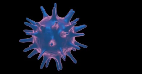 3d render of virus spinning in looping video. Stock Footage 260554027
