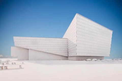 3d render, visualization of modern ,  commercial building Stock Illustration