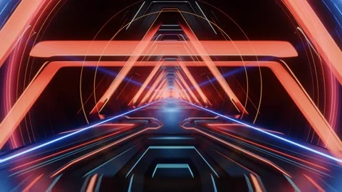 3d render vj loop, endless futuristic background Vidéo 274848887