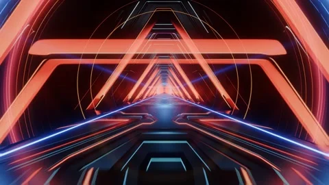 3d render vj loop, endless futuristic background Vidéo 277084716