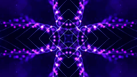 3d render VJ Loop particles Delicate particles create serene cosmic patterns Stock Footage 348250774