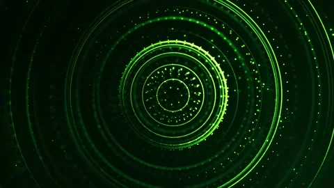 3d render vj loop Rotating holographic effects create immersion. Interactive 库存影片 348250487