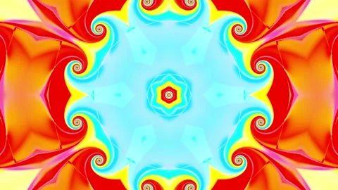 3d render vj loop tunnel kaleidoscope, kaleidoscopic structure vortex. Motion Stock Footage 161677080