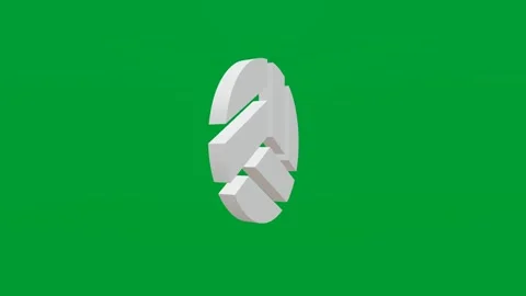 3D render of volleyball icon on chroma key green screen background Stock Footage 335459311