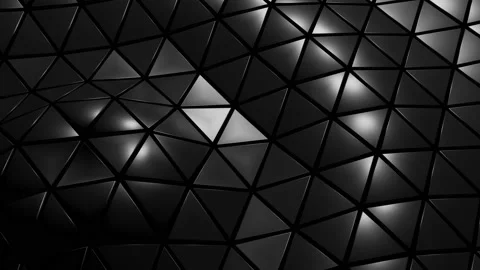 3D render wave texture from triangles moves and shimmers. Stock Footage 132987358
