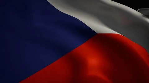3D render of a waving Czech Republic flag Stock Photos
