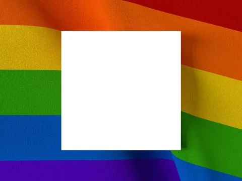 3D render of a waving rainbow pride flag background Stock Illustration
