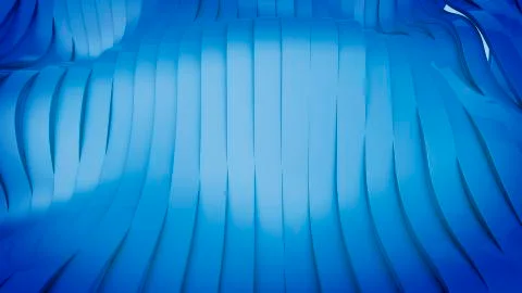 3D render of Wavy band surface. Stock Illustration