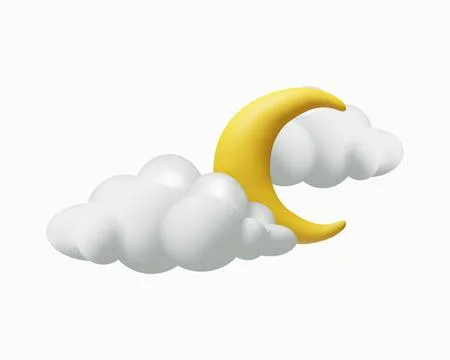 3D render weather night icon Stock Illustration