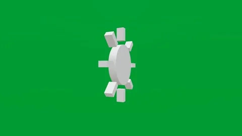 3D render of weather sun icon on chroma key green screen background Stock Footage 335459435