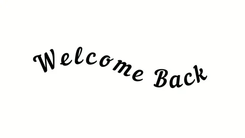 3d render welcome back symbol blur effect on white background Stock Footage 335364534