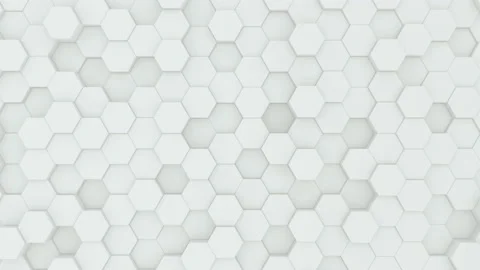 3d render white Geometric Hexagonal Abstract Background. 4K animation Stock Footage 170900374
