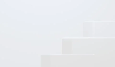 3d render. white minimalist geometric podium with white background Stock Illustration