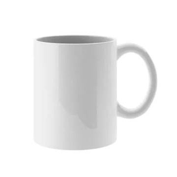 3d render of white mug Stock-Illustration