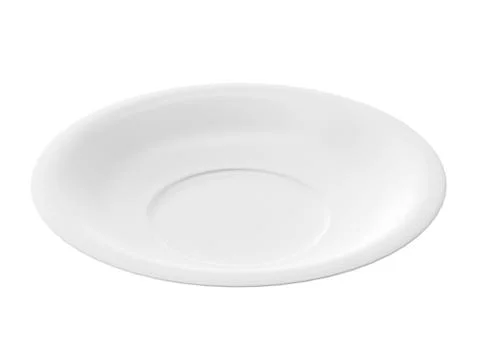 3d render of white plate on white background 스톡 일러스트