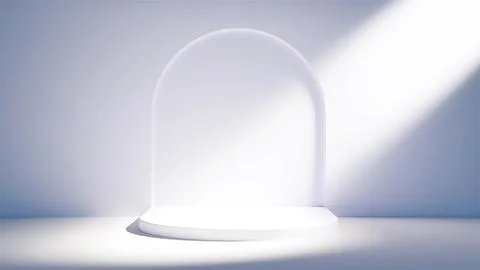 3d render White podium Illustrazione stock