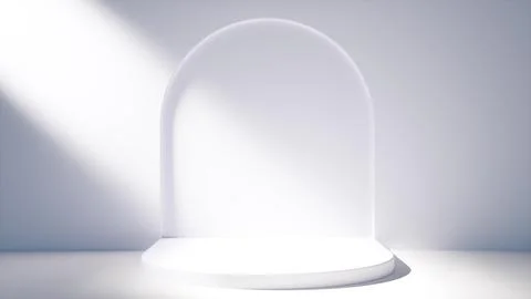 3d render White podium Stock Illustration