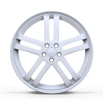 3d render white rim Illustrazione stock