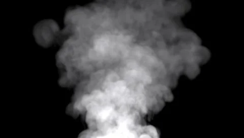 3D render of white smoke. Smoke rises and fills the space. Stock Illustration