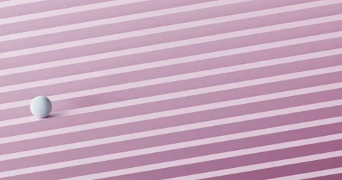 3D Render of white sphere rotating on pink lines Stock Footage 149966757