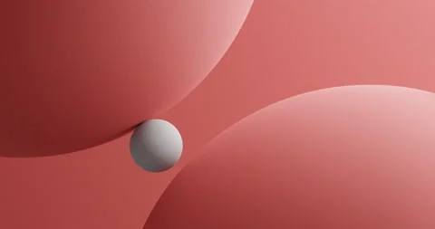 3D Render of white spheres rolling on big orange spheres Stock Footage 149967068