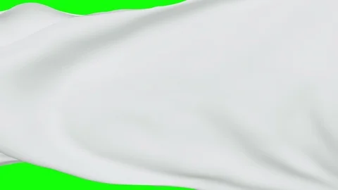 3d render, white textile cloth flying away, opening, fashion wavy fabric texture Stock Footage 91045092