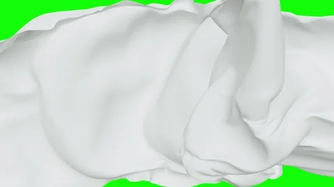 3d render, white textile cloth flying away, opening, disappearing, unpack Stock Footage 91045124