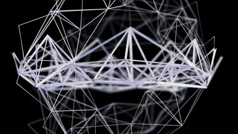 3d render wireframe element Stock Illustration