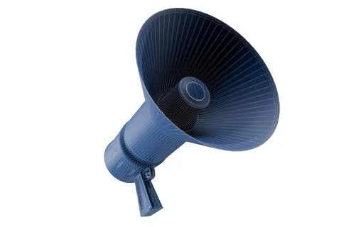3d render of wireframe icon megaphone object イラスト素材