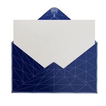 3d render of wireframe letter envelop love concept Foto stock