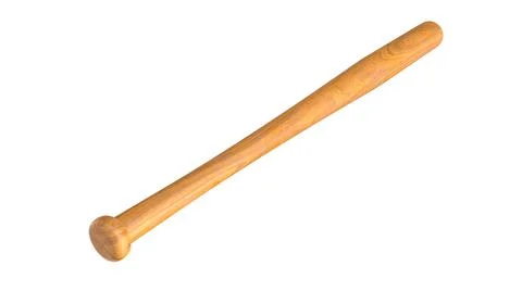 3D render of wooden baseball bat isolated on white Stock Illustration