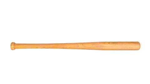 3D render of wooden baseball bat isolated on white Stock Illustration