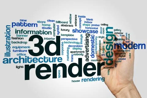 3D render word cloud 스톡 사진